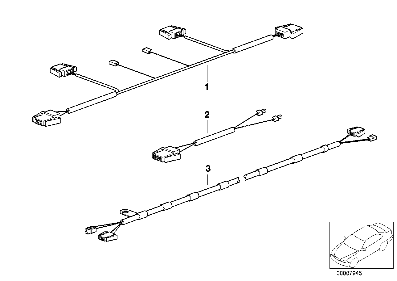 WIRING HARNESSES,FOLDING TOP AND HARDTOP