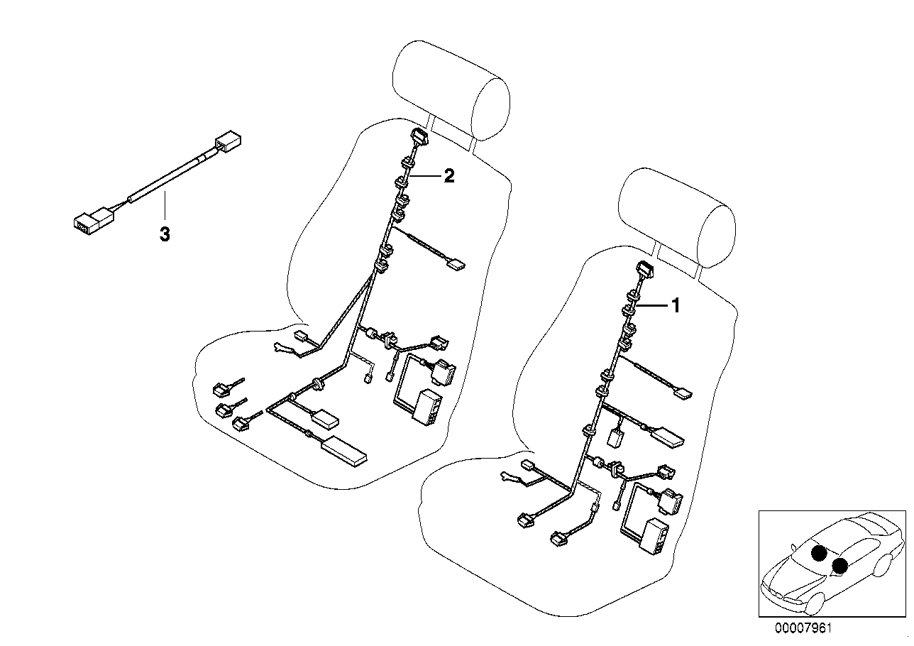 ELECTR.ADJUST.STANDARD SEAT WIRING SET