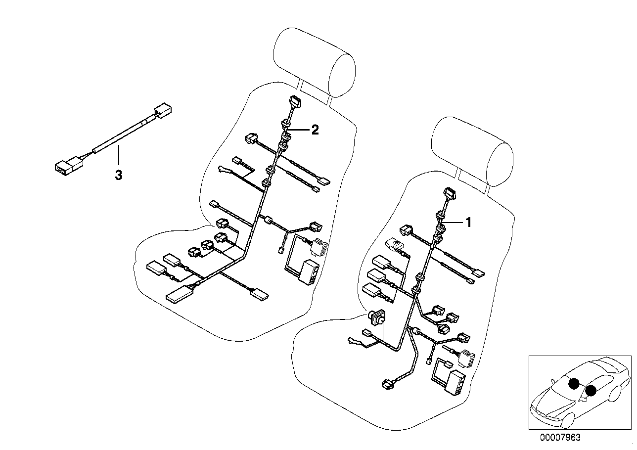 ELECTR.ADJUST.CONTOUR SEAT WIRING SET