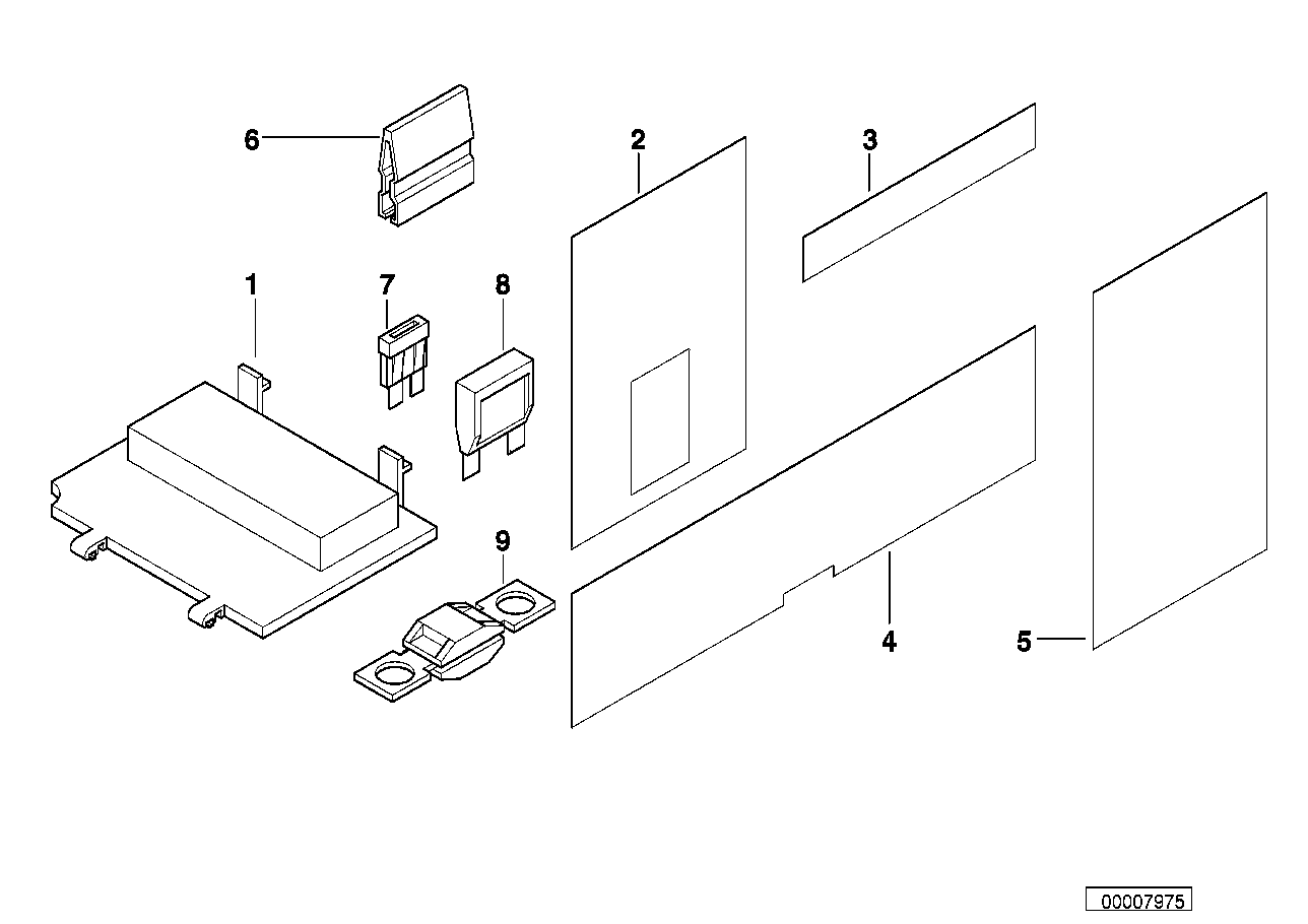 SINGLE COMPONENTS FOR FUSE BOX