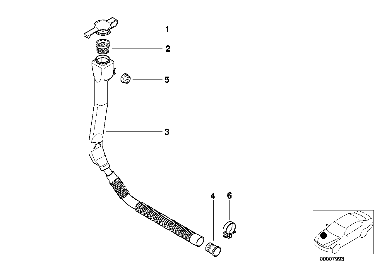 FILLER PIPE FOR WASH CONTAINER