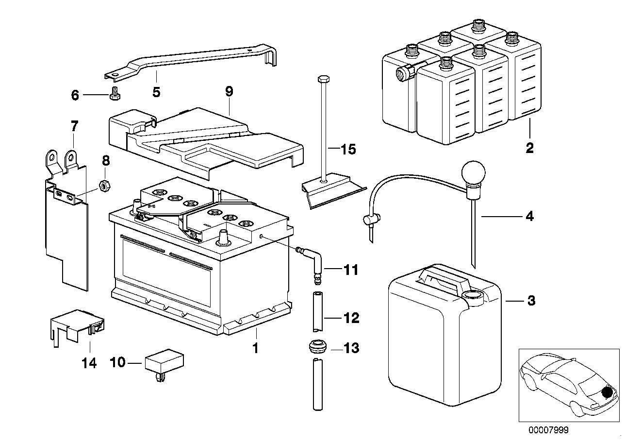 EMPTY BMW BATTERY