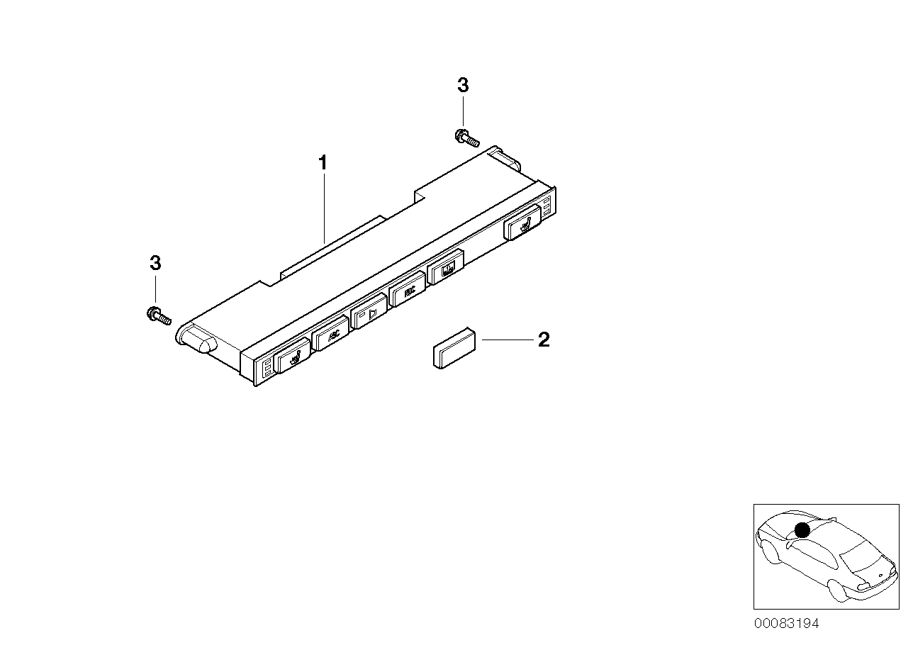 SWITCH UNIT, CENTER CONSOLE