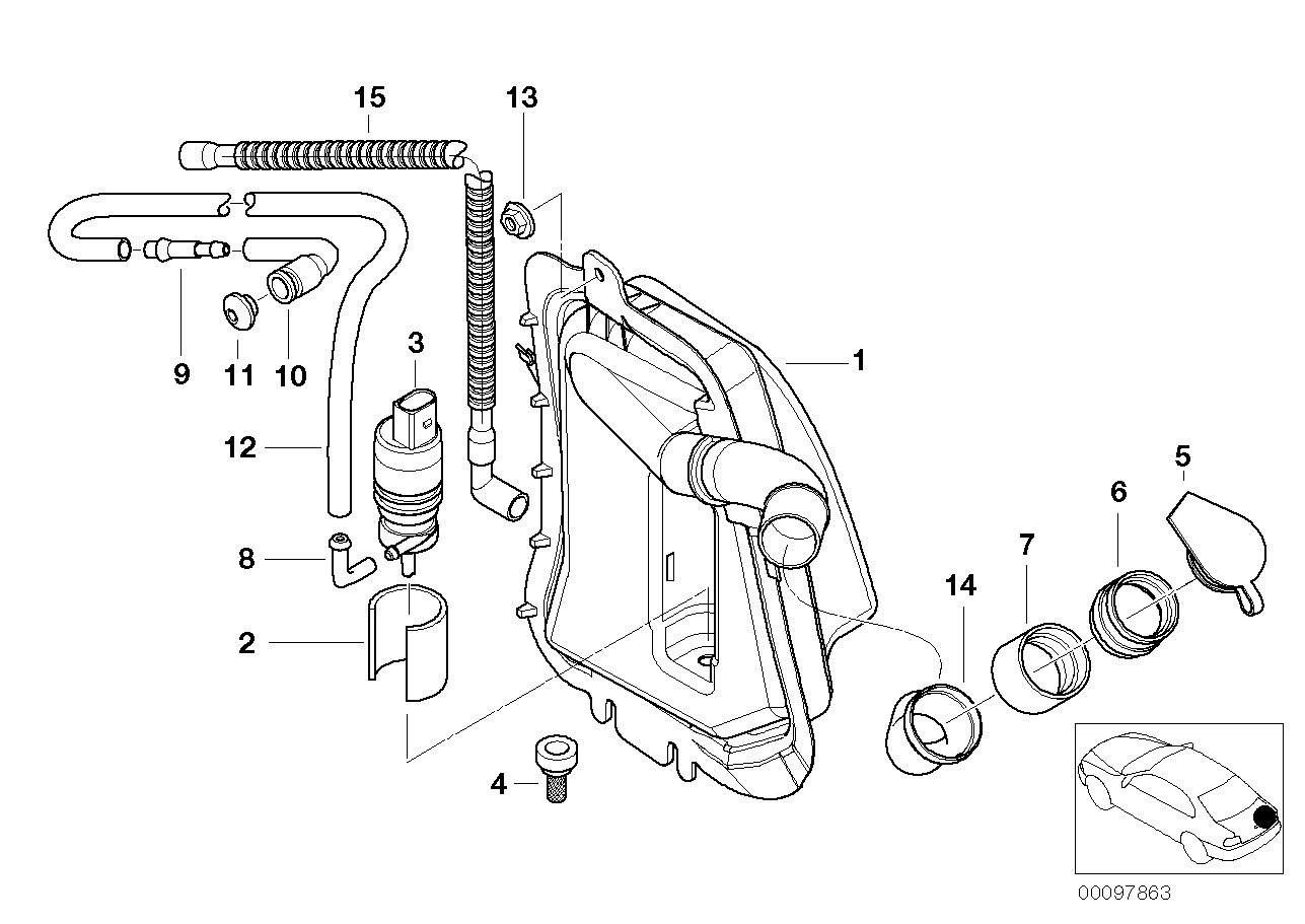 SINGLE PARTS FOR REAR WINDOW CLEANING